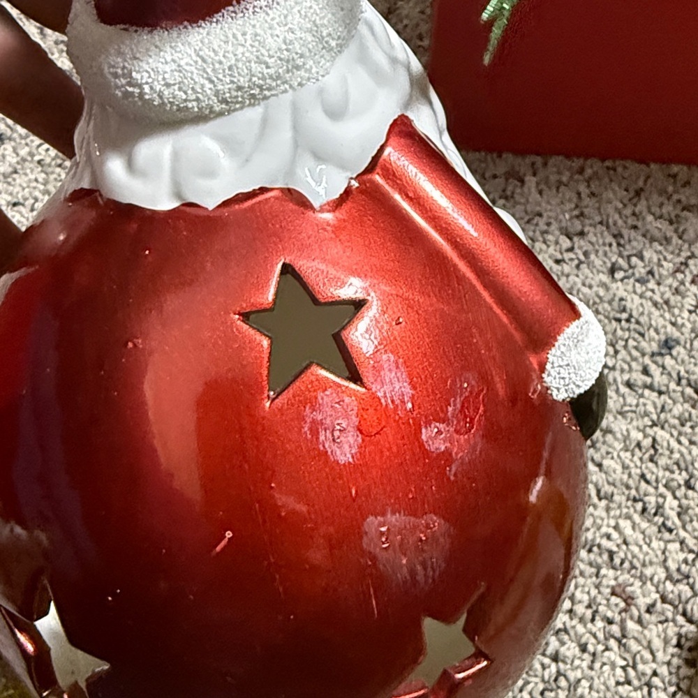 Santa Luminary w Flameless Candle Holiday Color Changing / Steady Amber Modes - Picture 11 of 11